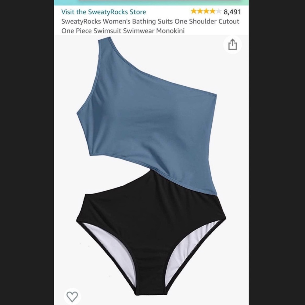 Sweaty Rocks one shoulder cutout mono mini swimsuit